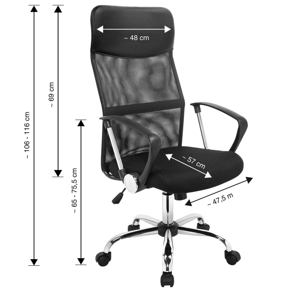 HI Office Chair Black Steel