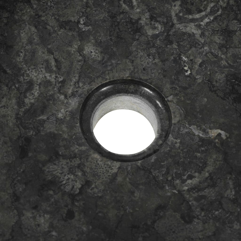 Washbasin 40x12 cm marble black