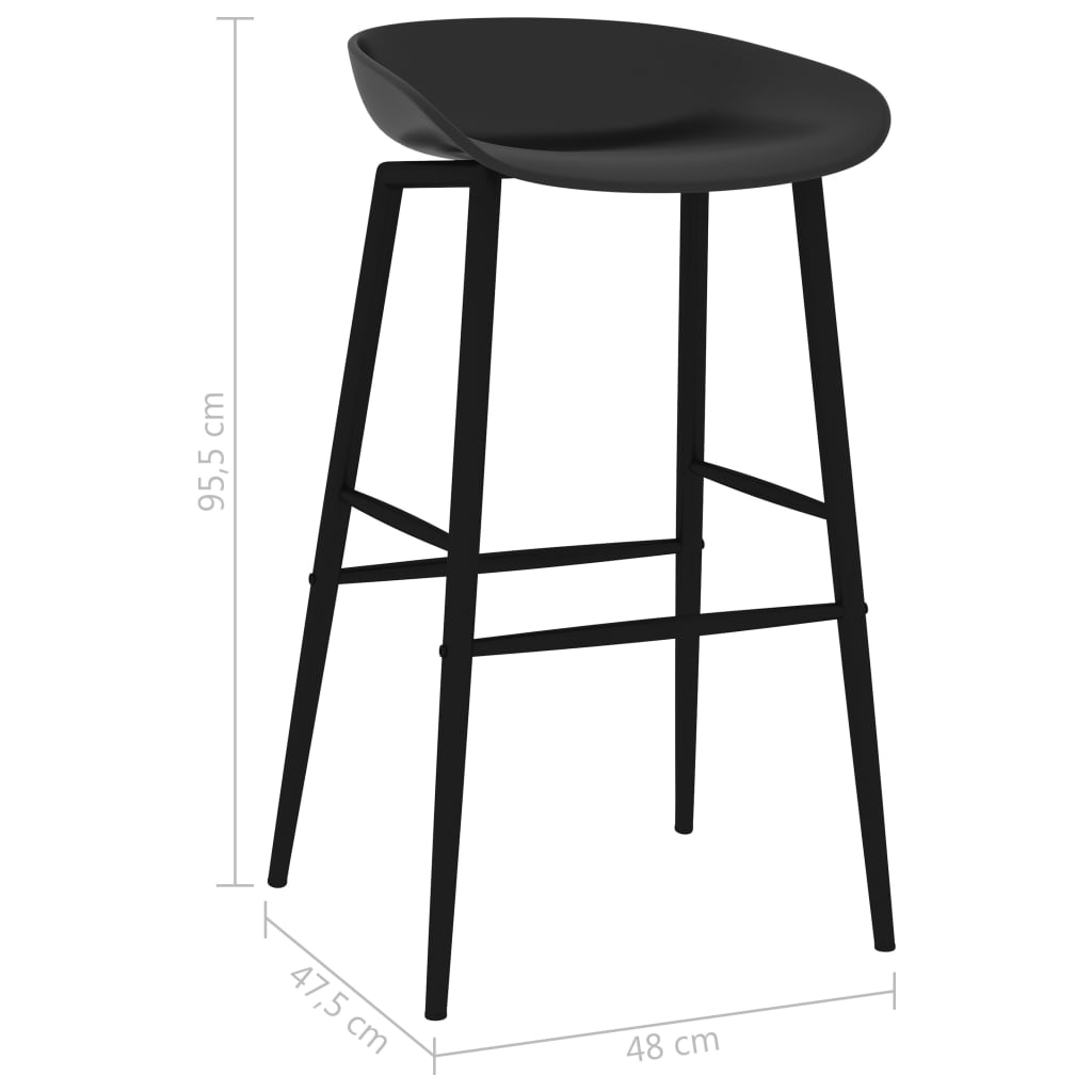 Bar stools 4 pcs. Black