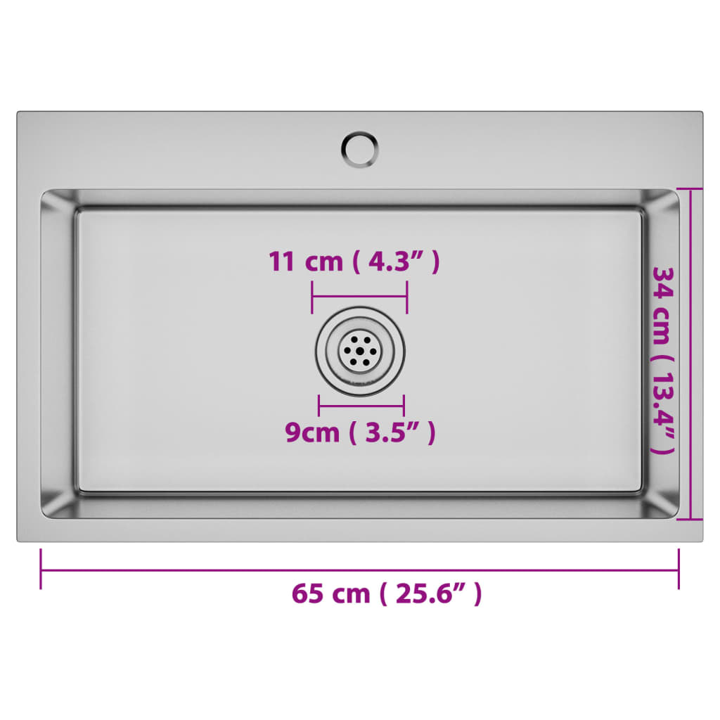 Ručno izrađen ugradbeni sudoper od nehrđajućeg čelika