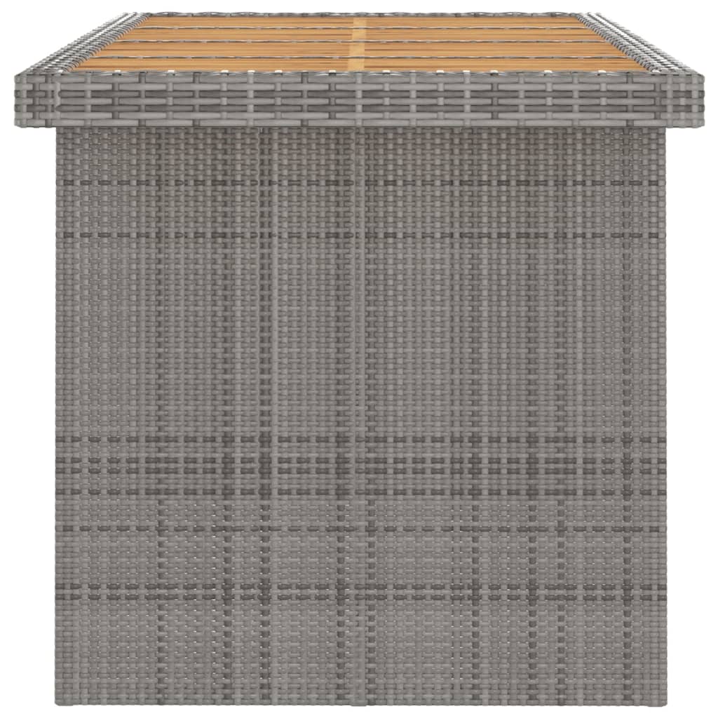 9-tlg. Garten-Essgruppe mit Kissen Poly Rattan Grau