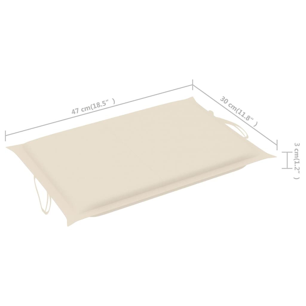 Sonnenliege mit Tisch und Auflage Massivholz Akazie