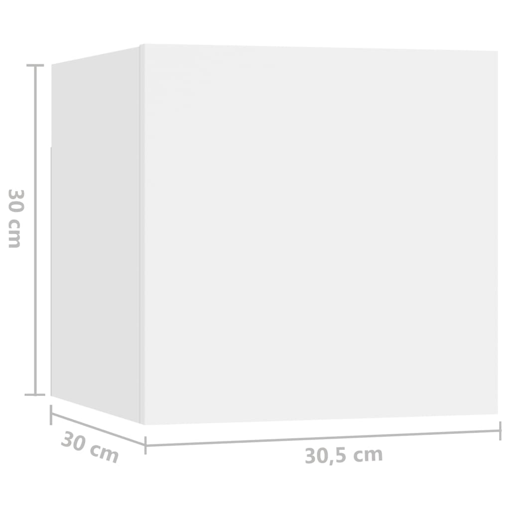 10-tlg. TV-Schrank-Set Weiß Holzwerkstoff