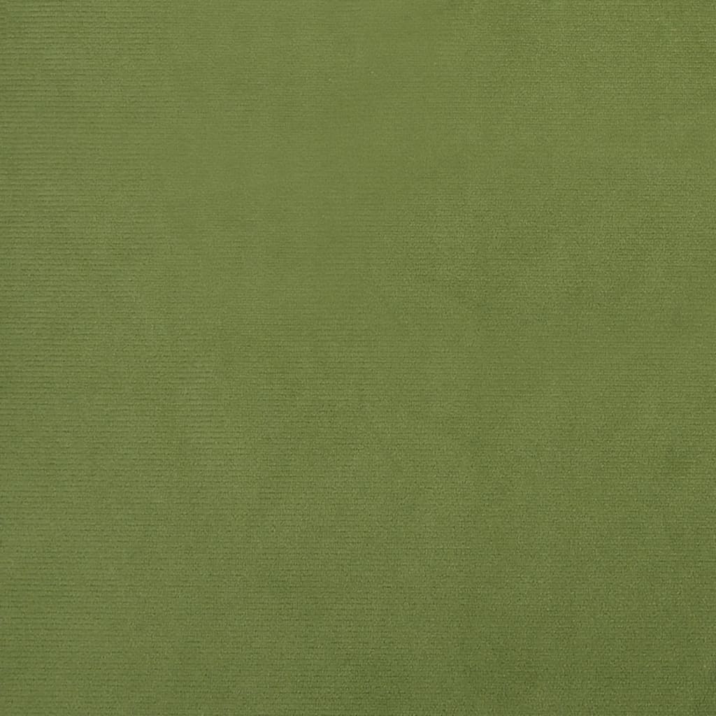 Schaukelsessel und Hocker mit Holzbeinen Hellgrün Samt