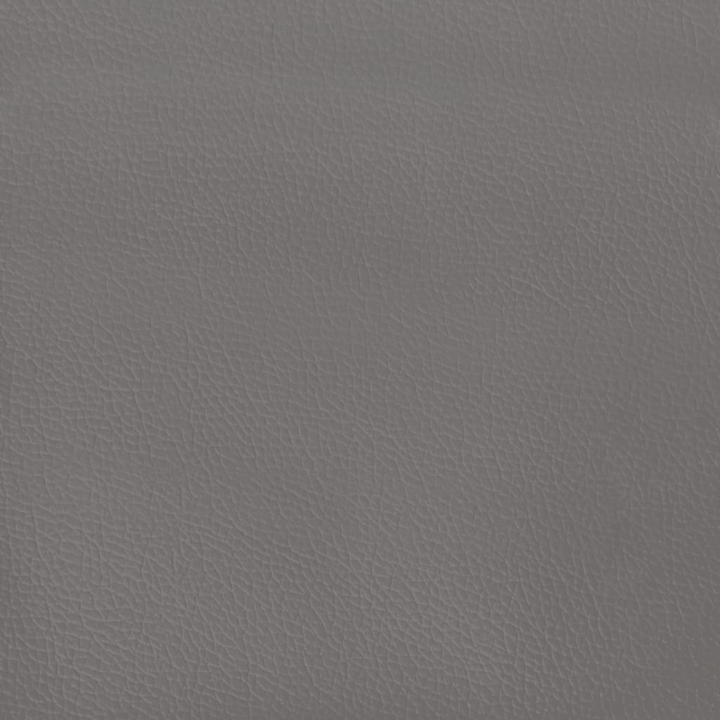 Bettgestell mit Kopfteil Grau 160x200 cm Kunstleder