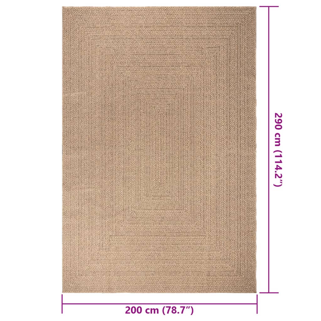 Tepih 200x290 cm izgled jute iznutra i izvana