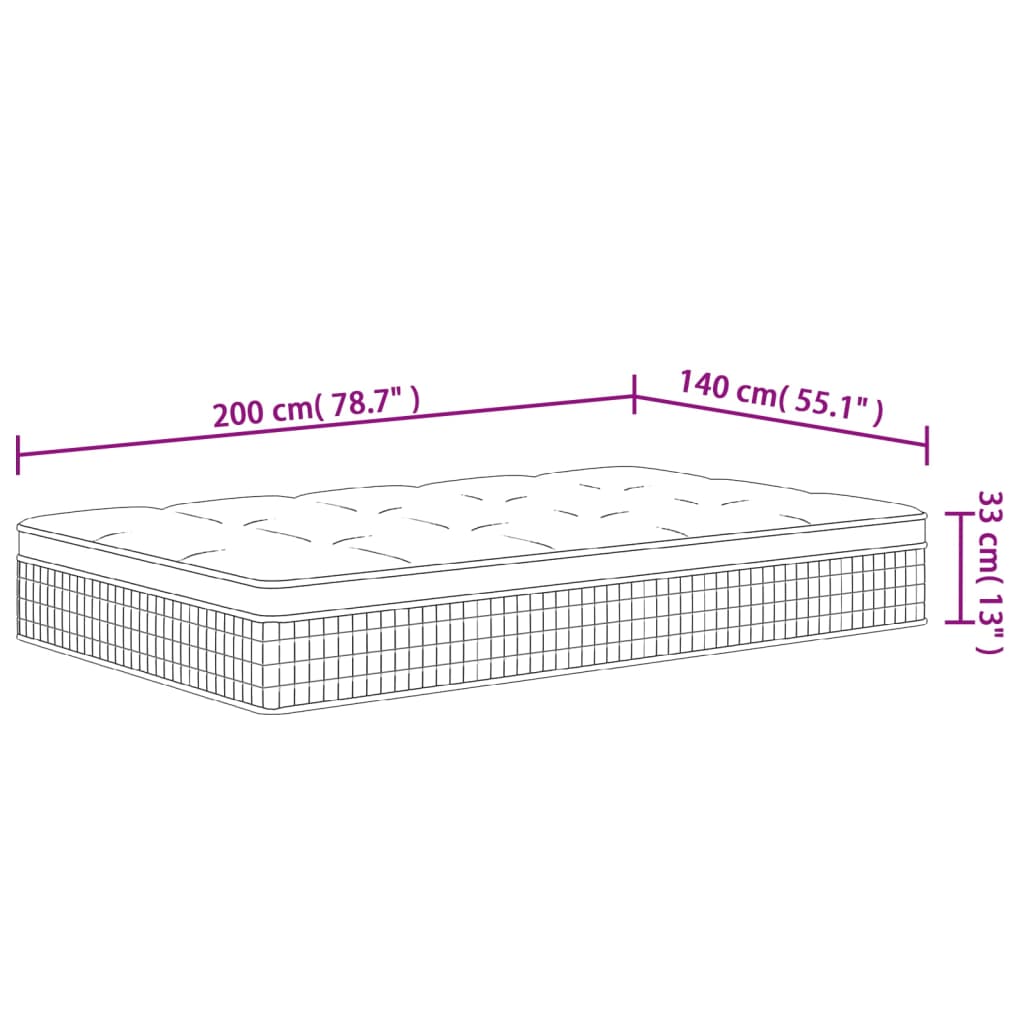 Matratze Taschenfederkern Medium Plus 140x200 cm