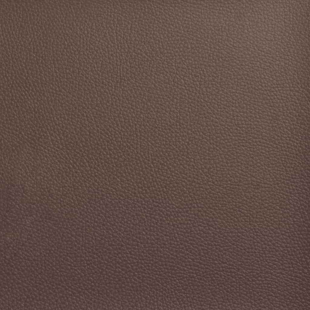 Bettgestell mit Kopfteil Braun 140x200 cm Kunstleder