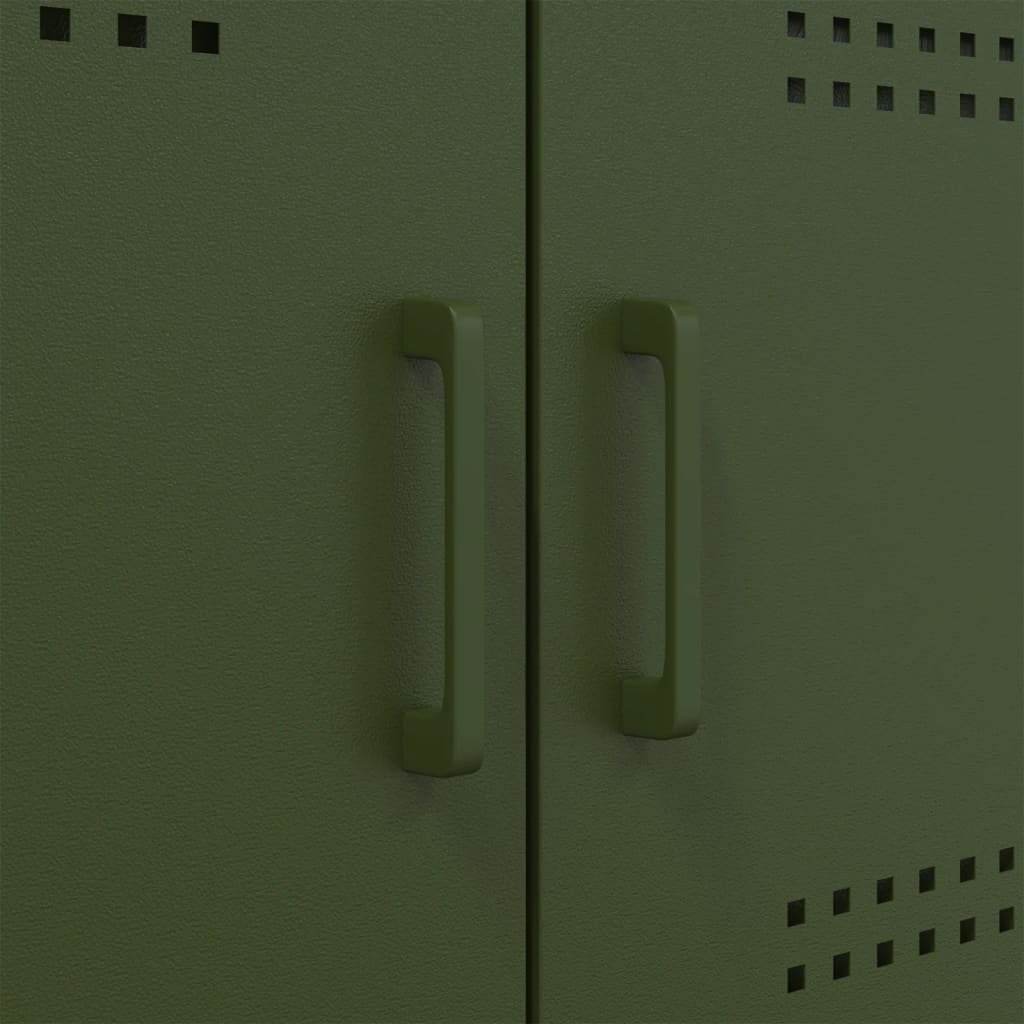 TV-Schrank Olivgrün 68x39x50,5 cm Stahl