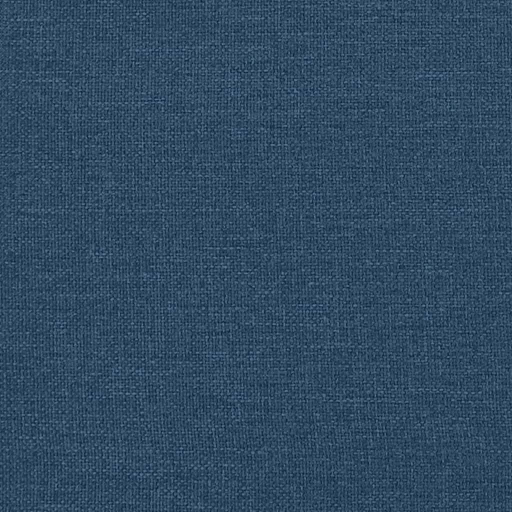 Boxspringbett mit Matratze Blau 90x200 cm Stoff