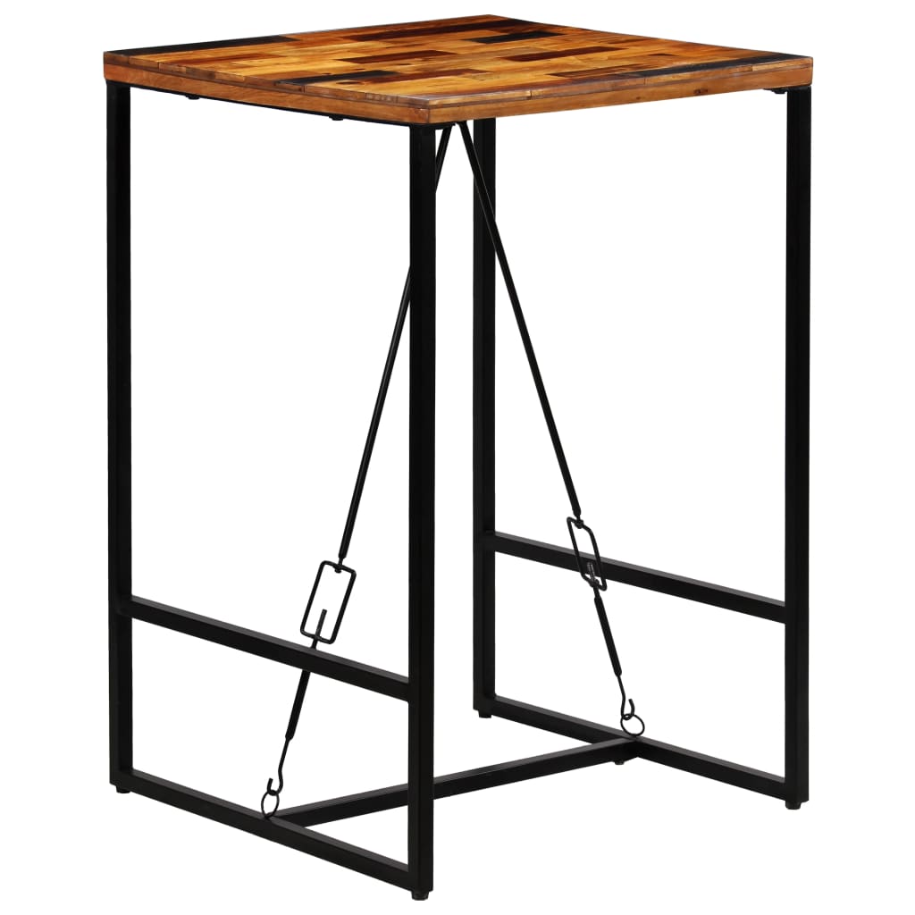 Bar table solid old wood 70x70x106 cm