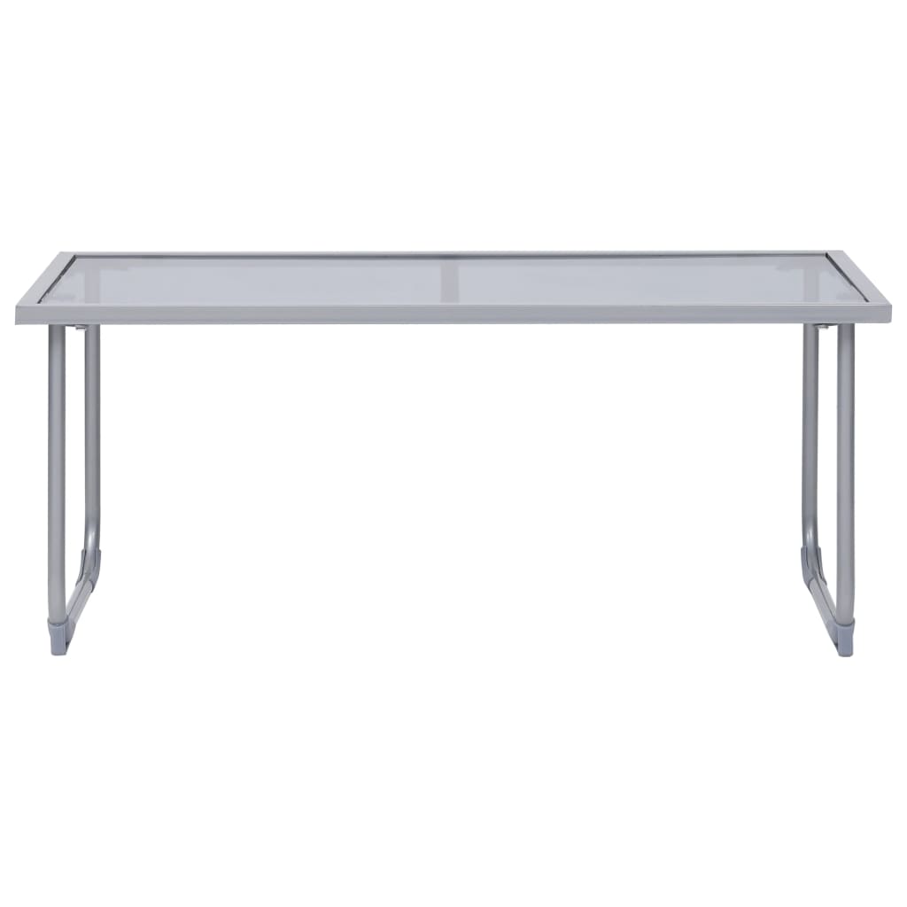 4-piece garden lounge set fabric and steel black