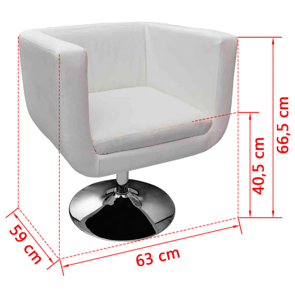 Bar chair white imitation leather