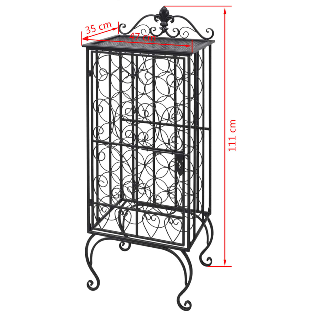 Bottle rack for 28 bottles metal