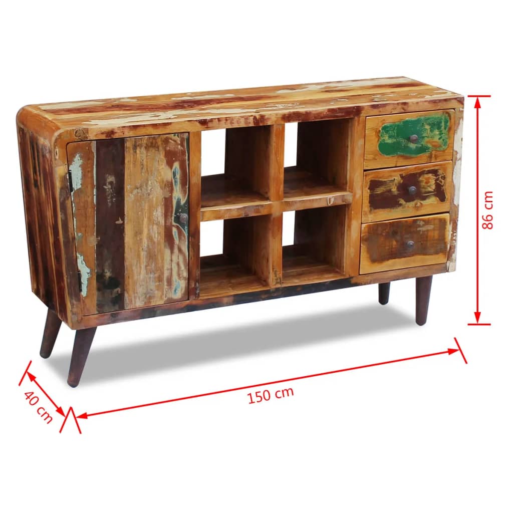 Sideboard old wood 150x40x86 cm