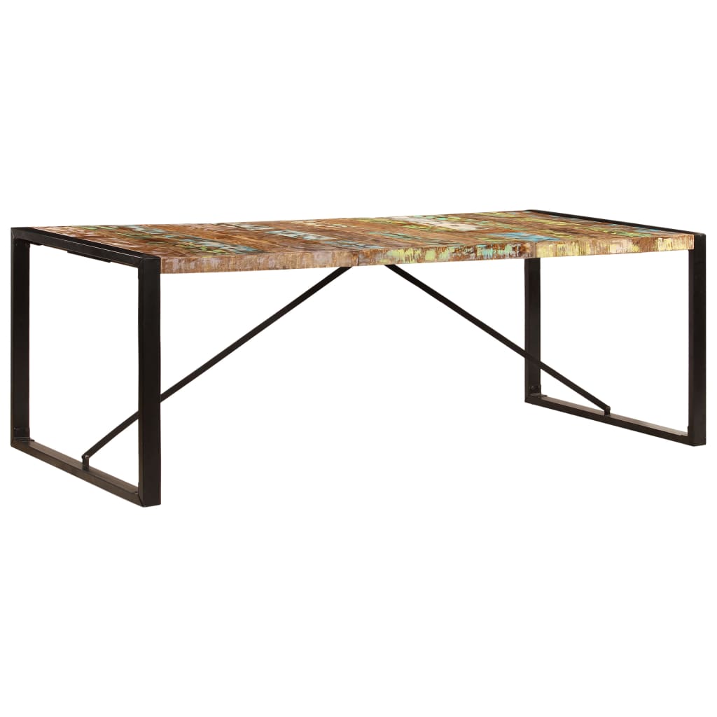 Dining table 220x100x75 cm solid reclaimed wood