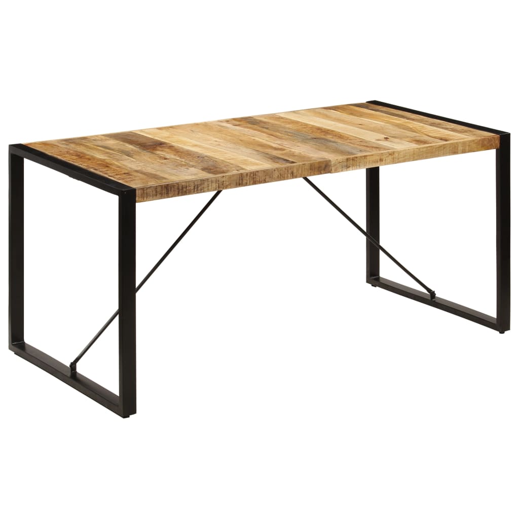 Dining table 160 x 80 x 75 cm solid mango wood