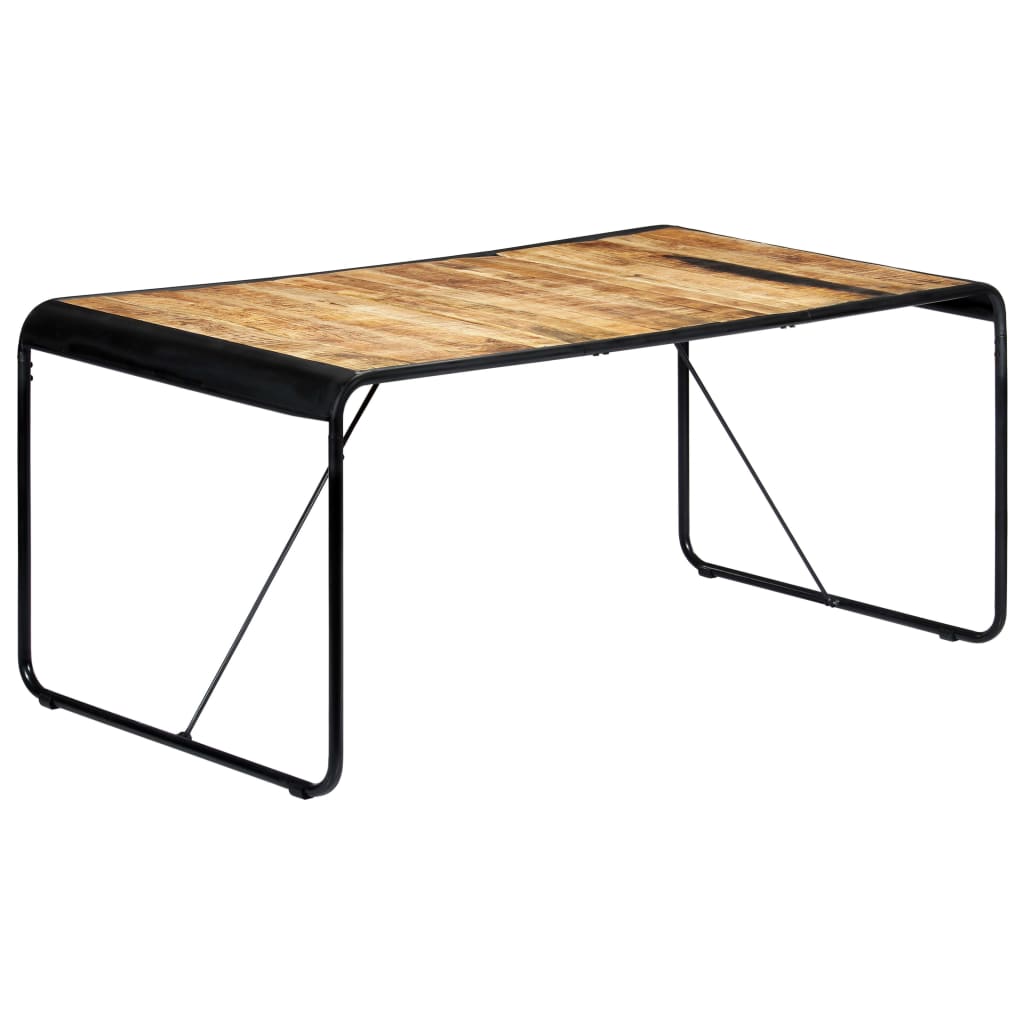 Dining table 180 x 90 x 76 cm Rough solid mango wood