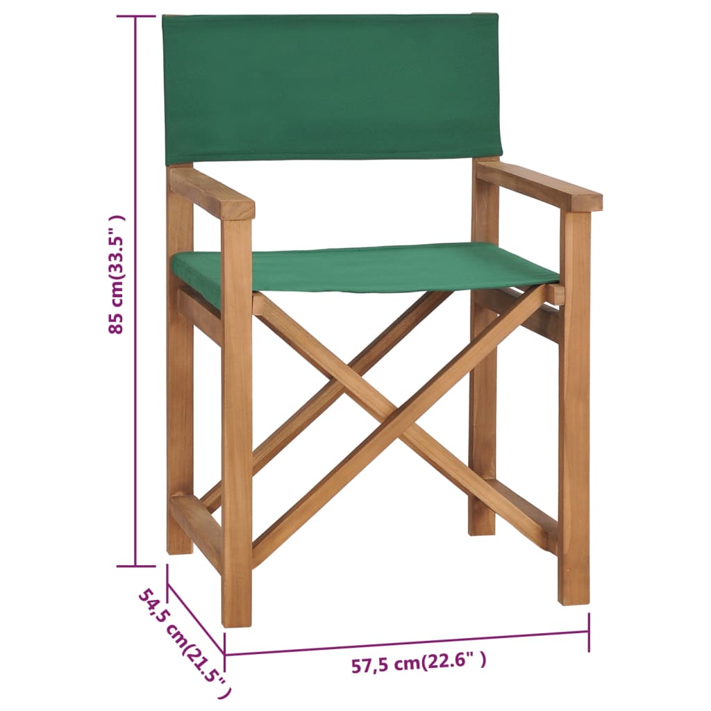 Director's chair solid wood teak green