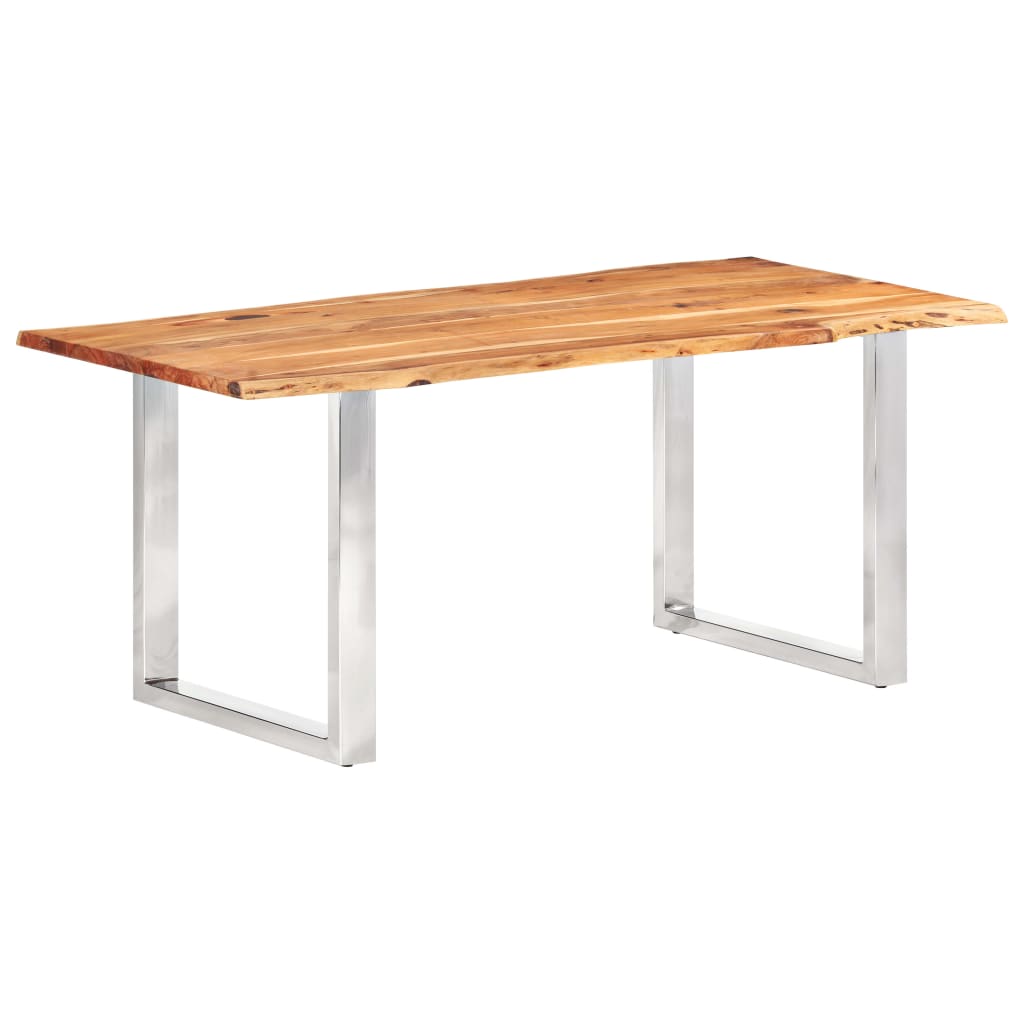 Dining table with tree edges acacia solid wood 200 cm 3.8 cm