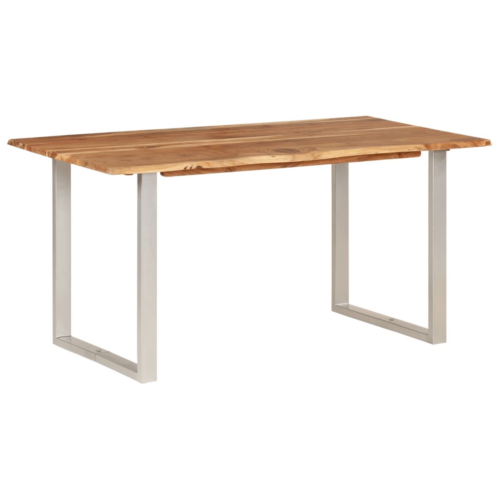 Dining table 154x80x76 cm solid acacia wood