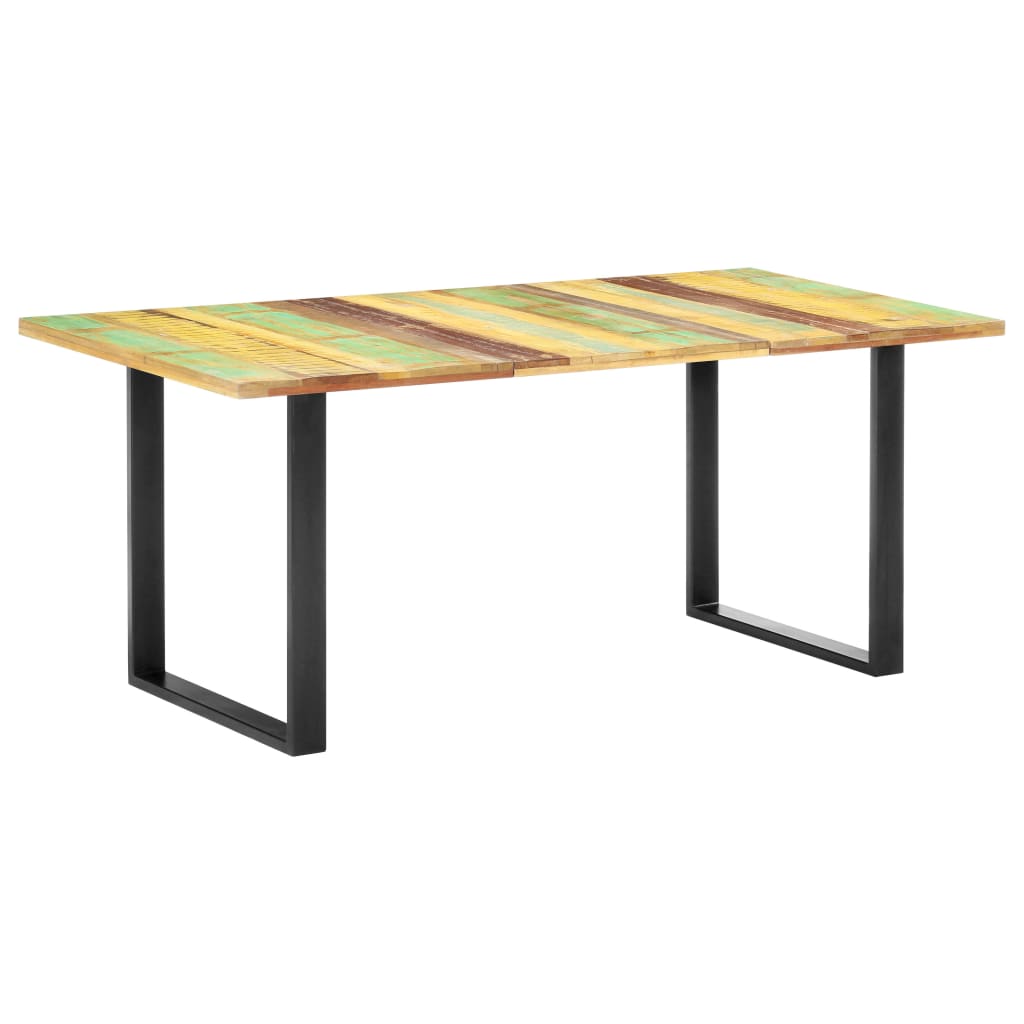 Dining table 180x90x76 cm solid reclaimed wood
