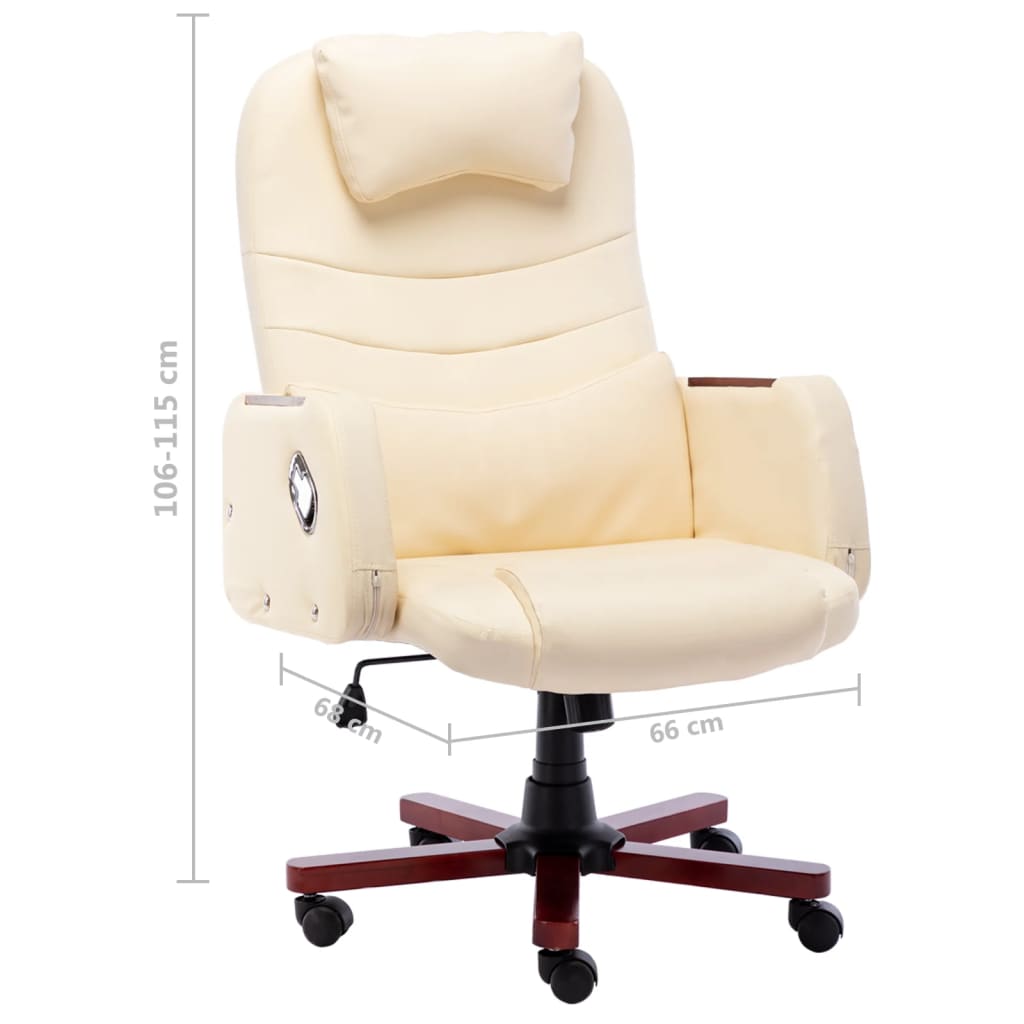 Office chair cream imitation leather