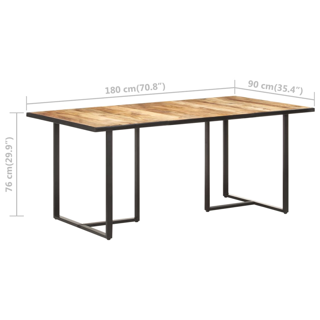 Dining table 180 cm rough mango wood