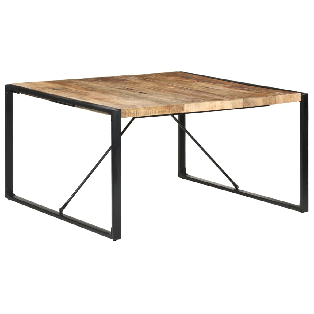 Dining table 140x140x75 cm Rough mango wood