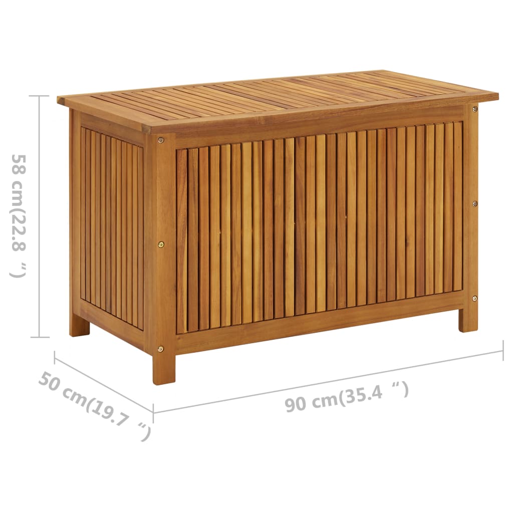Garden box 90x50x58 cm solid acacia wood