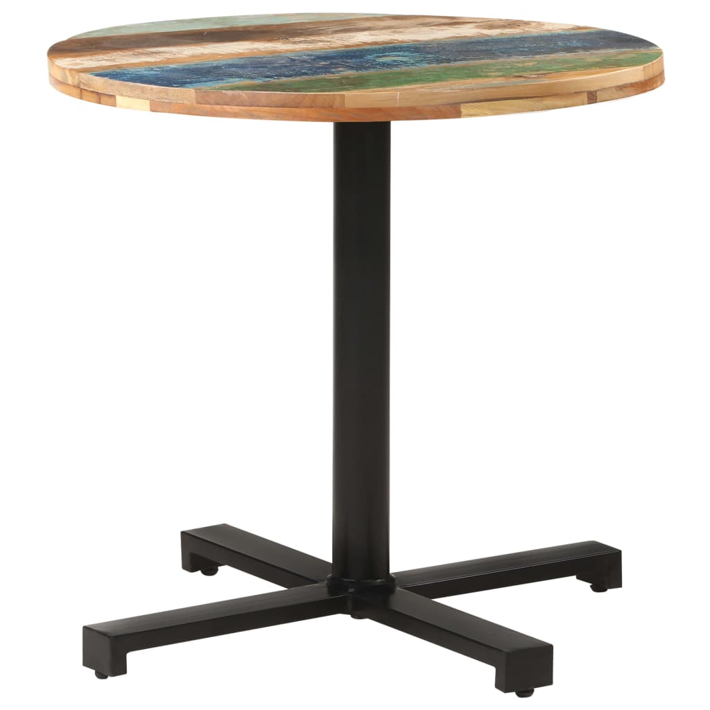 Bistro table round Ø80x75 cm solid reclaimed wood