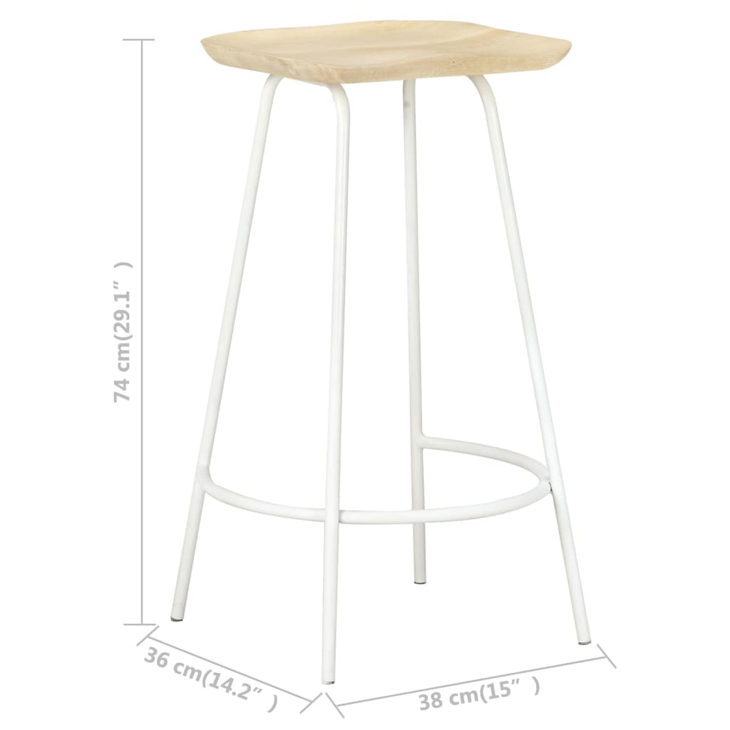 Bar stools 4 pcs. Mango solid wood