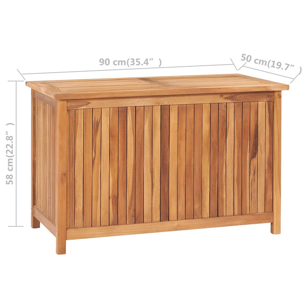 Garden box 90x50x58 cm solid teak wood