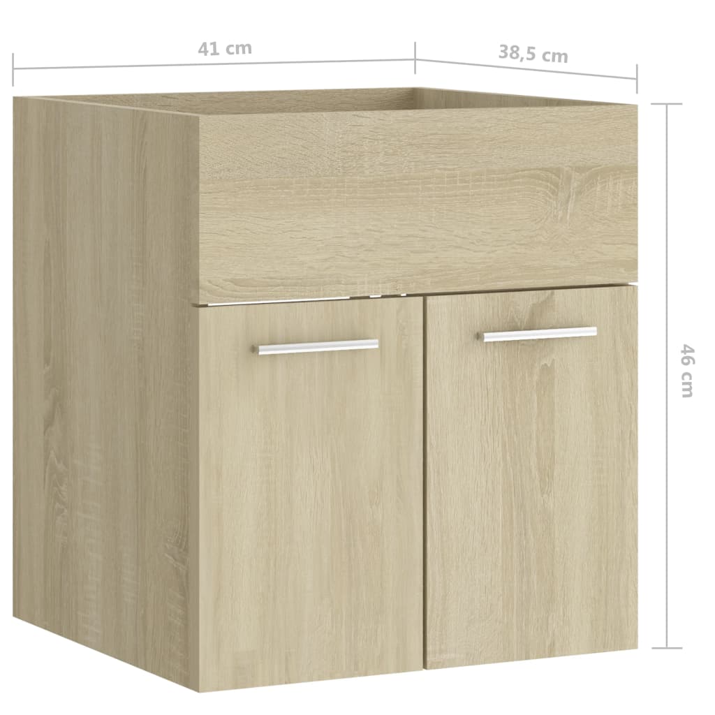 Washbasin base cabinet Sonoma oak 41x38.5x46cm wood material