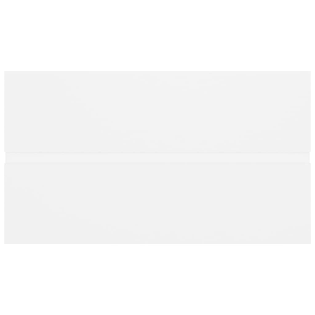 2-tlg. Badmöbel-Set Weiß Holzwerkstoff