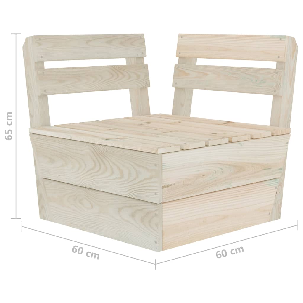 6-piece garden pallet lounge set Impregnated spruce wood