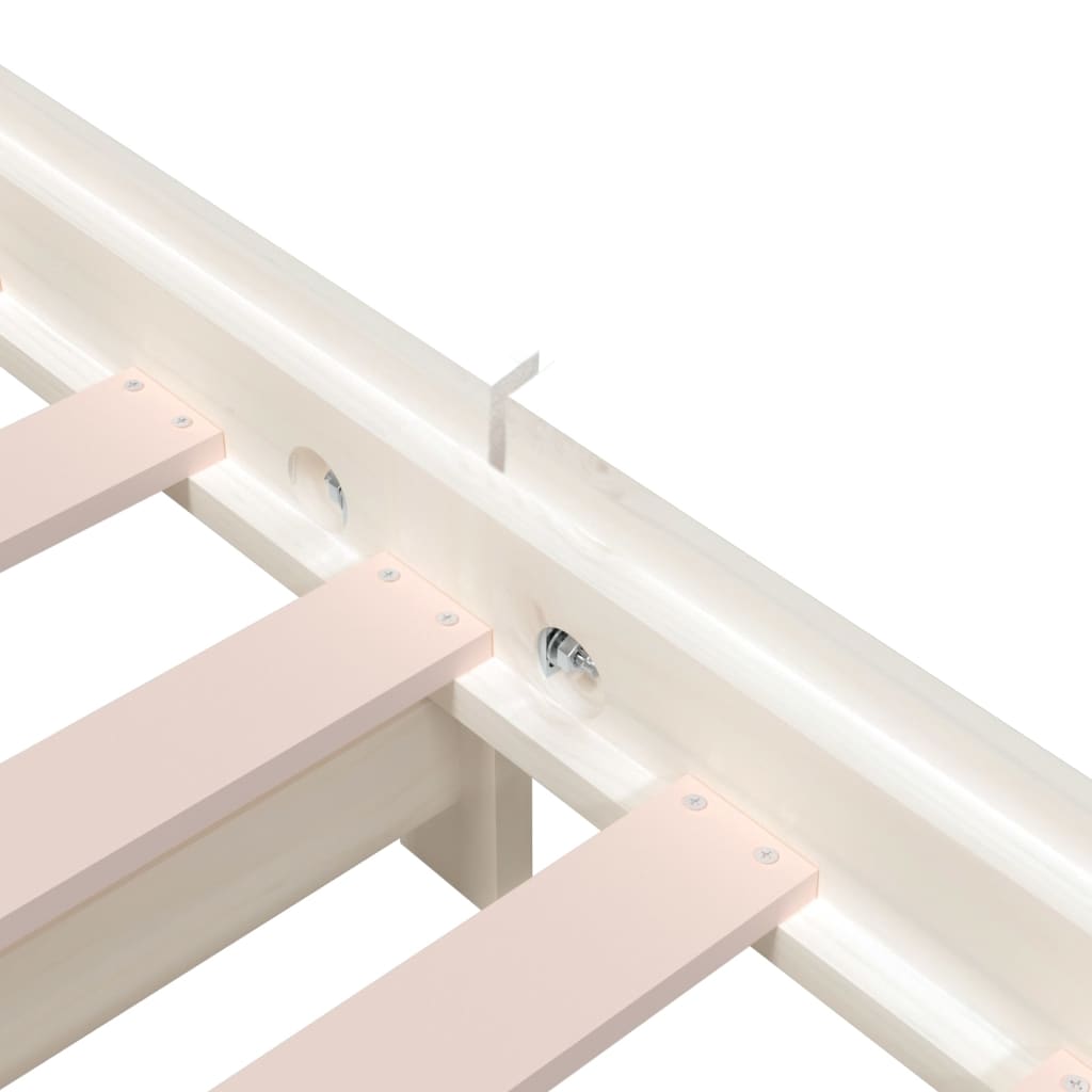 Krevet na slaganje bijeli 90x200 cm puno borovo drvo