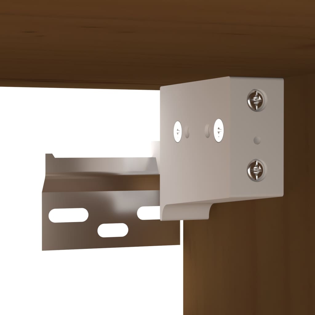 Zidni ormarići 2 kom medeno smeđi 80x30x30 cm puno borovo drvo