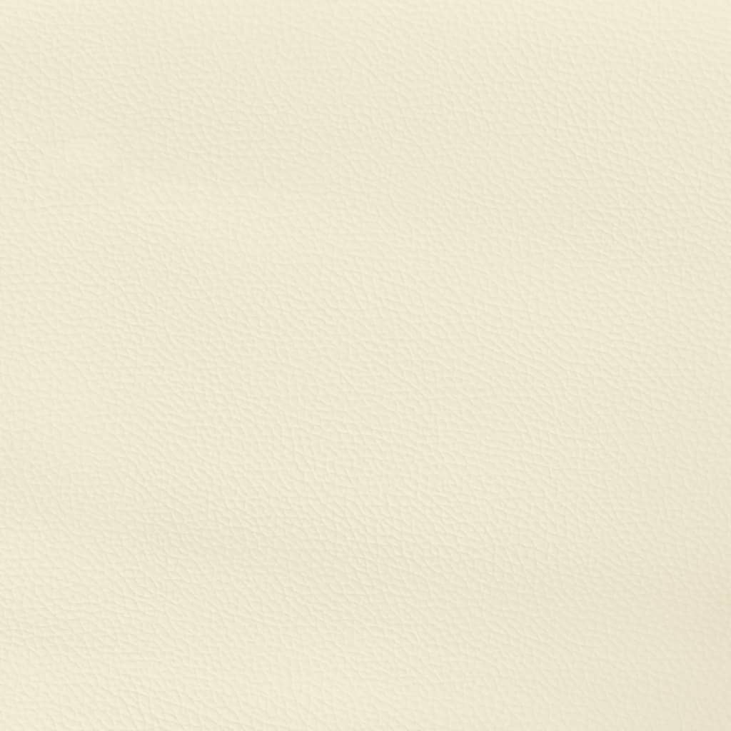 Bettgestell mit Kopfteil Creme 90x200 cm Kunstleder