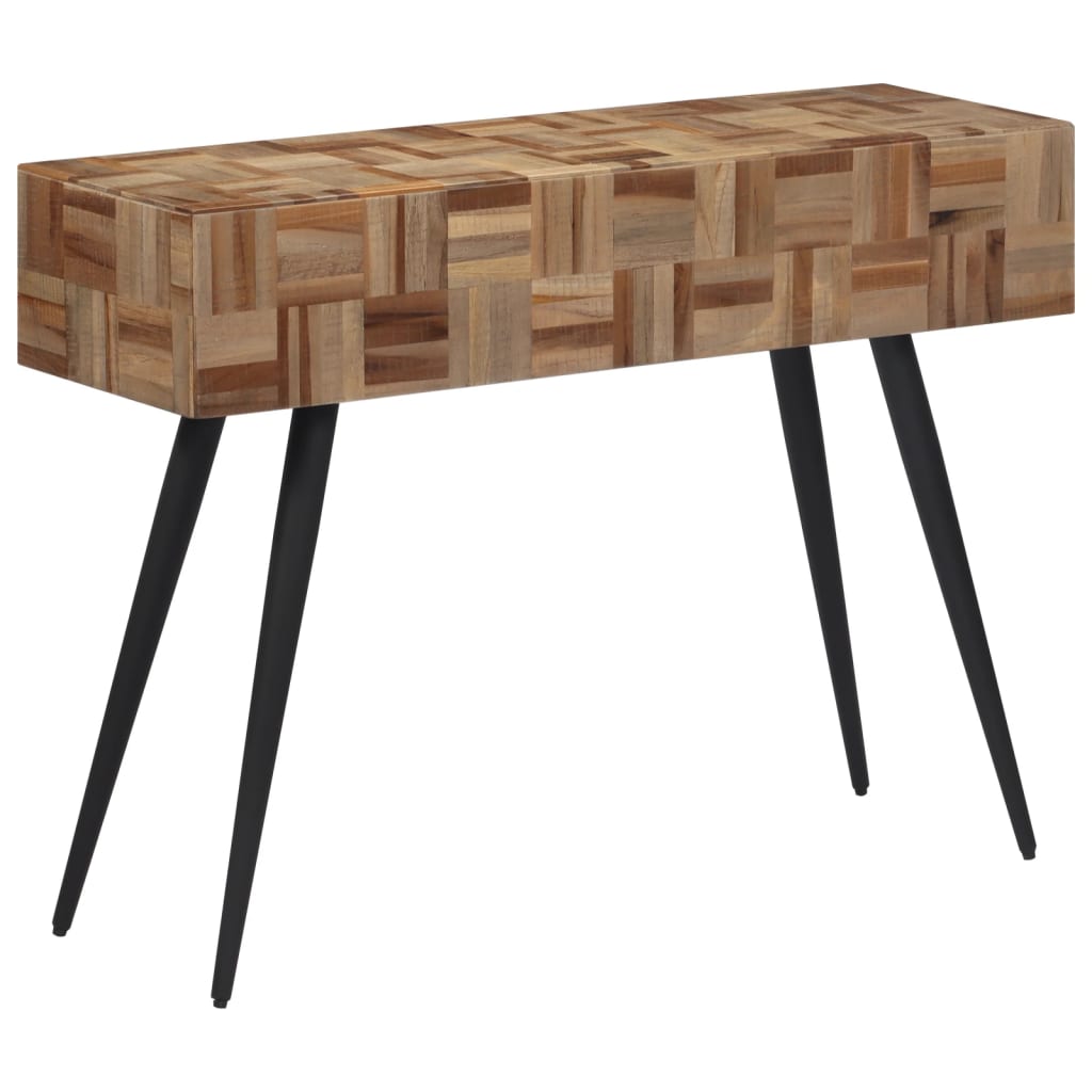 Console table 110x34x80 cm Recycled solid teak wood