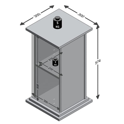 FMD Beistelltisch mit Tür 57,4 cm Eichenbraun