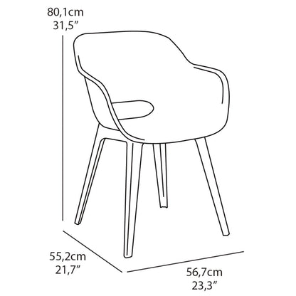 Keter Gartenstühle Akola 2 Stk. Grau