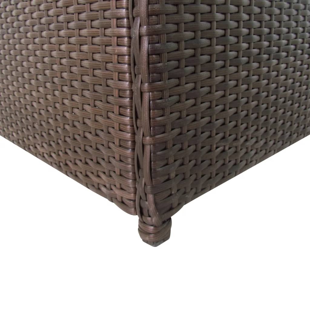 Garten-Auflagenbox Braun 120x50x60 cm Poly Rattan