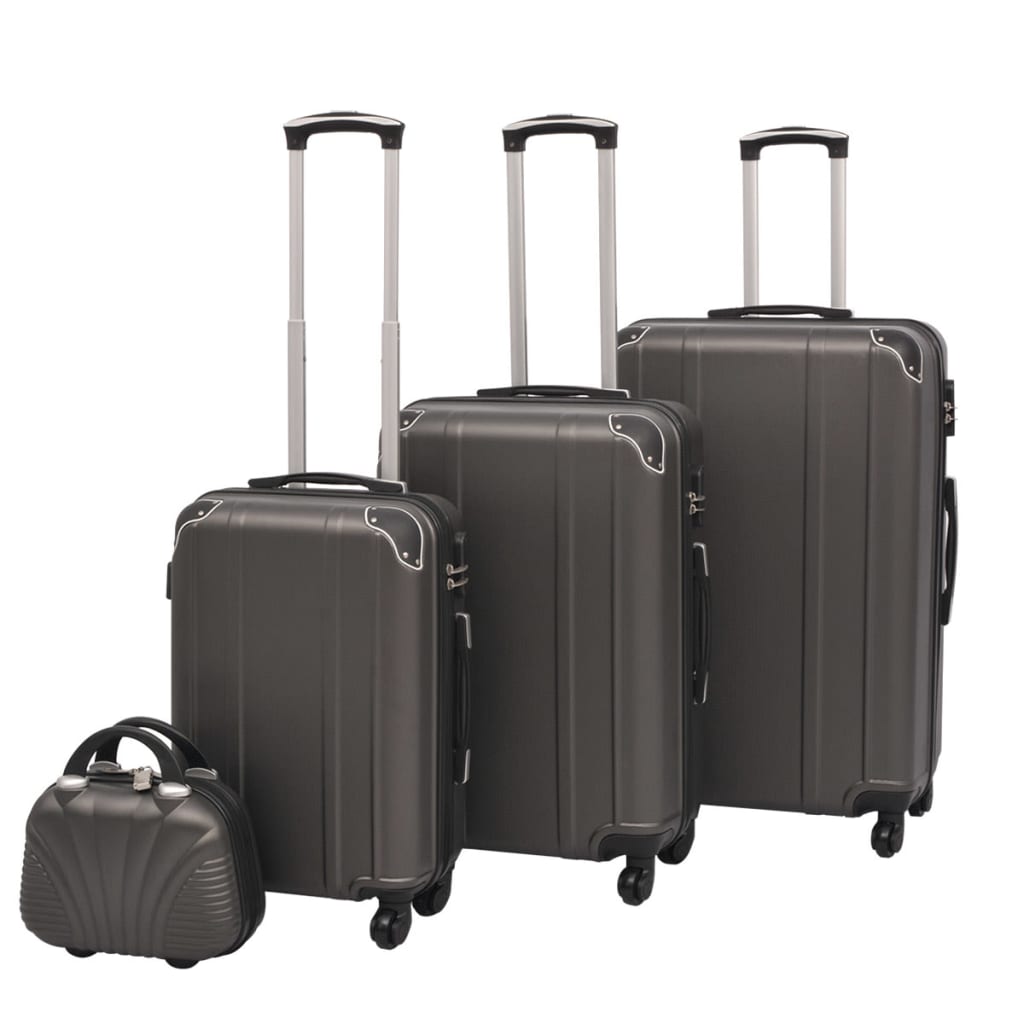 Vierteiliges Hartschalen-Trolley-Set Anthrazit