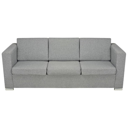 3-seater sofa fabric light grey