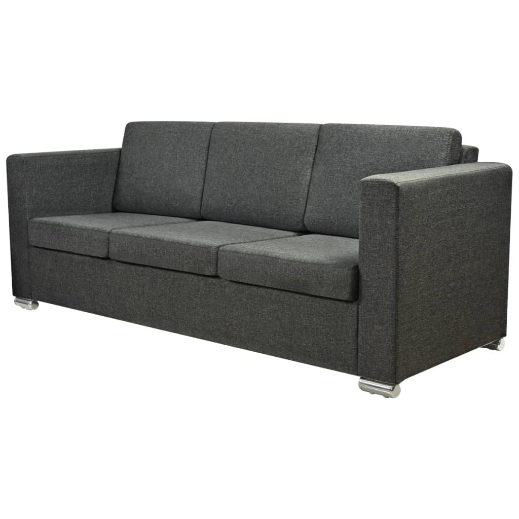 3-seater sofa fabric dark grey