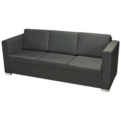 3-seater sofa fabric dark grey