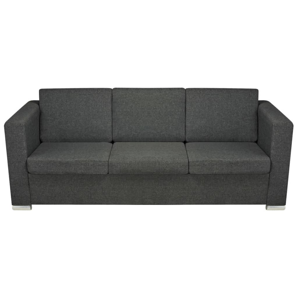 3-seater sofa fabric dark grey