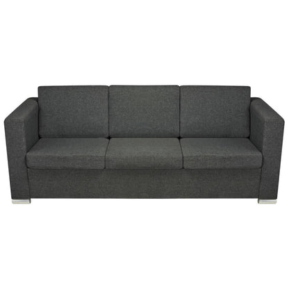 3-seater sofa fabric dark grey