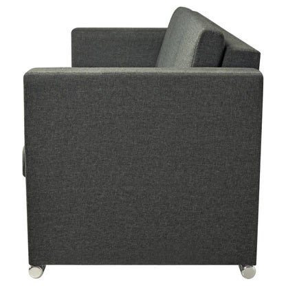 3-seater sofa fabric dark grey